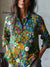 Oil Painting Cottage Garden Art Printed Women’s Casual Cotton And Linen Shirt Multicolor / S