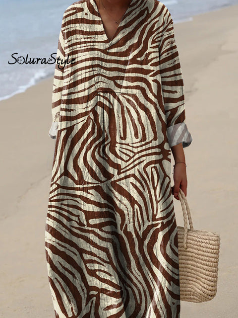 Safari Zebra Pattern Printed Women’s Dress