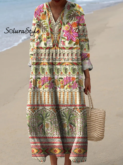 Summer Tropical Pattern Printed Women’s Dress Multicolor / S