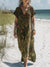 Vintage Fruit Tree Art Printed Women’s Pocket Cotton Dress Multicolor / S