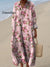 Vintage Spring Rose Pattern Printed Women’s Dress Multicolor / S