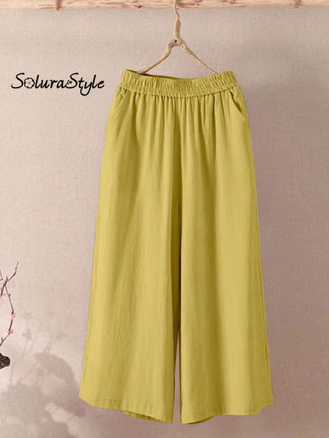 Wide Leg Pants Yellow / M