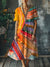 Women’s Boho Vintage Art Print Pocket Cotton Dress Multicolor / S
