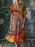 Women’s Boho Vintage Art Print Pocket Cotton Dress Multicolor / S