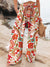 Women’s Boho Vintage Art Printed Cotton And Linen Casual Pants Multicolor / S