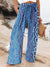 Women’s Boho Vintage Art Printed Cotton And Linen Casual Pants Multicolor / S