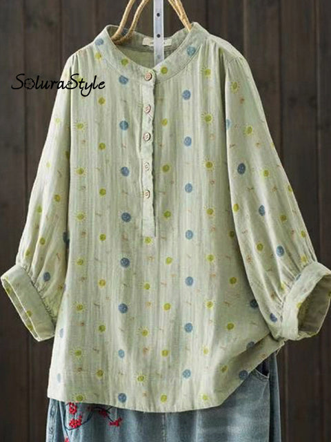 Women’s Casual Comfortable Cotton Shirt Green