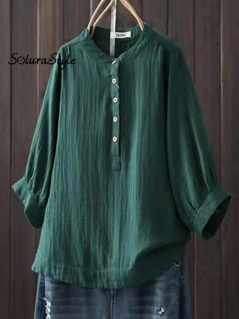 Women’s Casual Comfortable Cotton Shirt Green