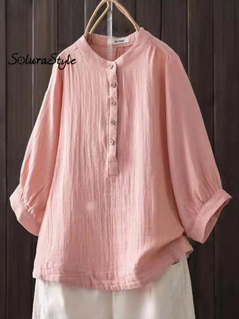 Women’s Casual Comfortable Cotton Shirt Pink
