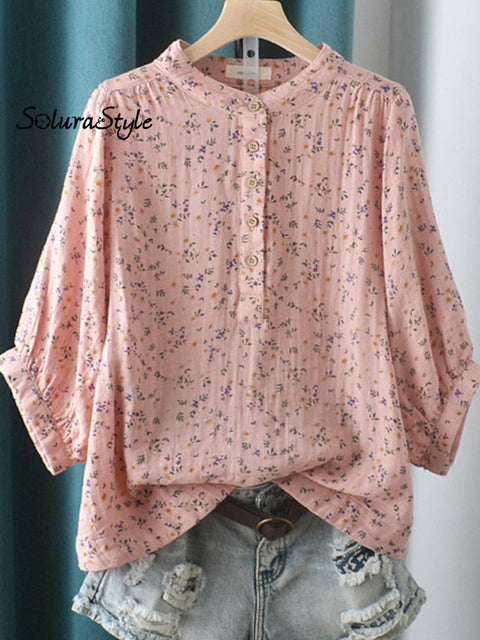Women’s Casual Comfortable Cotton Shirt Pink