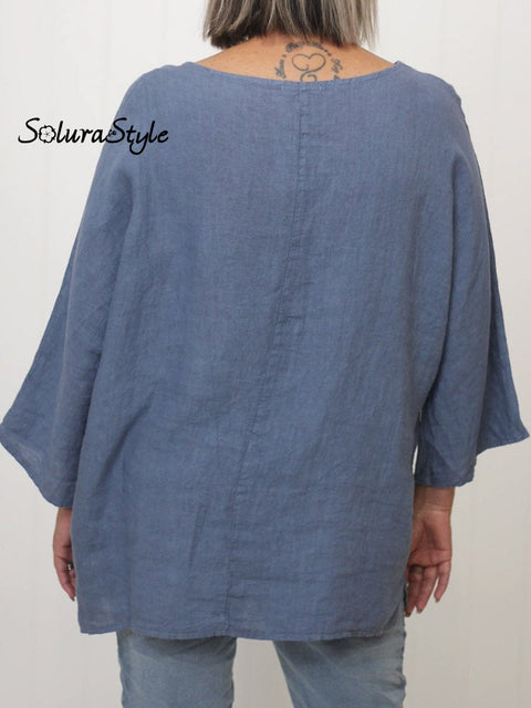 Women’s Casual Cotton And Linen Shirt
