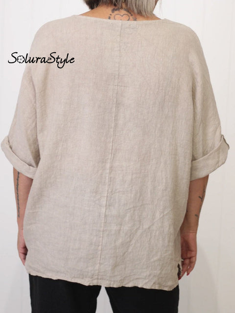 Women’s Casual Cotton And Linen Shirt