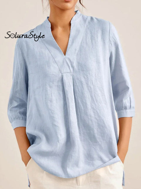 Women’s Casual Cotton Shirt Blue / S