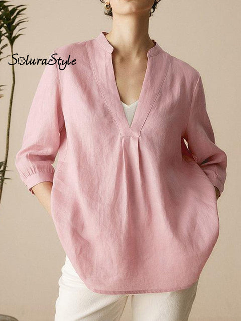 Women’s Casual Cotton Shirt Pink / S