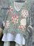 Women’s Easter Vintage Art Print Casual Cotton And Linen Shirt Multicolor / S