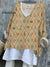 Women’s Easter Vintage Art Print Casual Cotton And Linen Shirt Multicolor / S