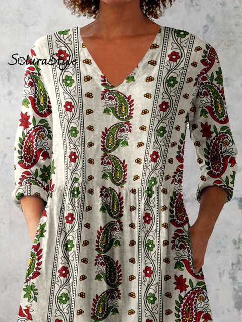 Women’s Elegant Pellis Floral Cotton and Linen Top