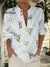 Women’s Floral Art Print Casual Short Sleeve Comfortable Cotton Shirt Multicolor / S