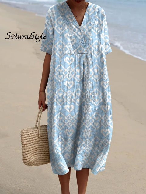 Women’s Floral Art Print Flowy Dress Multicolor / S