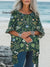 Women’s Florals Art Print Pocket Cotton Top Multicolor / Onesize