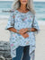 Women’s Florals Art Print Pocket Cotton Top Multicolor / Onesize