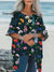 Women’s Florals Art Print Pocket Cotton Top Multicolor / Onesize