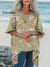 Women’s Florals Art Print Pocket Cotton Top Multicolor / Onesize