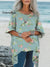 Women’s Florals Art Print Pocket Cotton Top Multicolor / Onesize