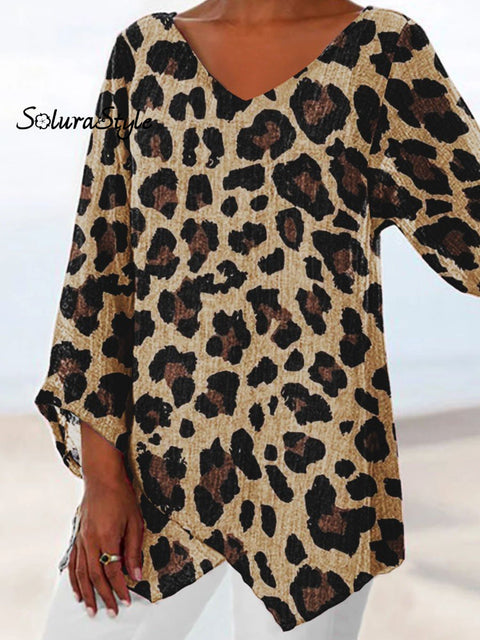 Women’s Leopard Print Casual Top