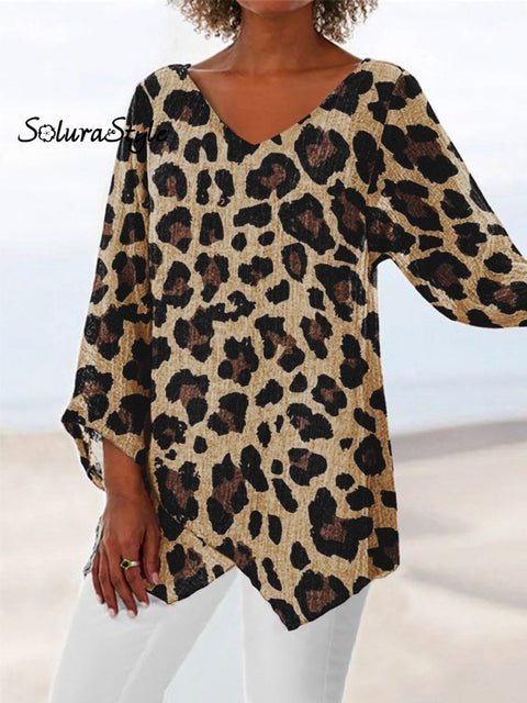Women’s Leopard Print Casual Top Color / S