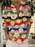 Women’s Lovely Floral Pattern Art Print Casual Short Sleeve Comfortable Cotton Shirt Multicolor / S