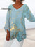 Women’s Marble Print Vintage Casual Top Color / S