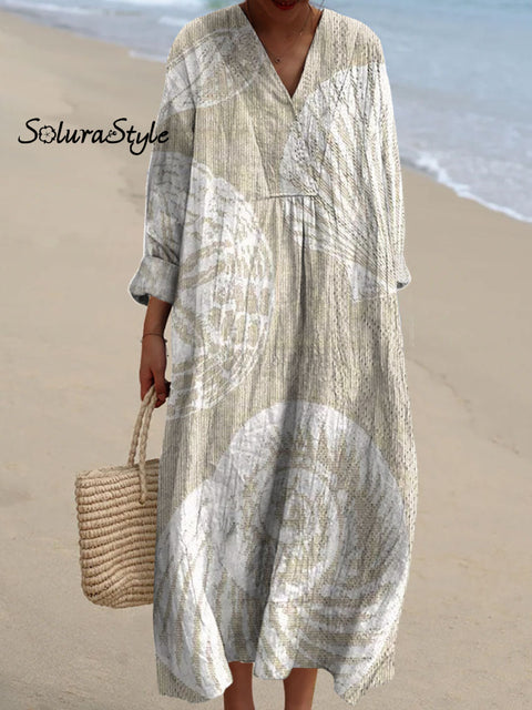 Women’s Marine Shell Art Print Dress Multicolor / S