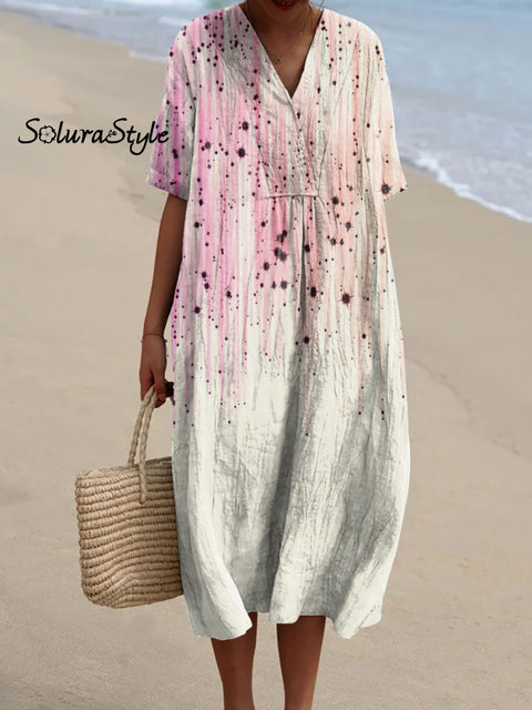 Women’s Romantic And Brilliant Art Print Flowy Dress Multicolor / S