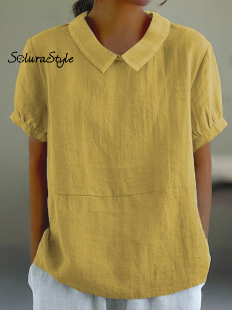 Women’s Solid Color Casual Tops Yellow / S