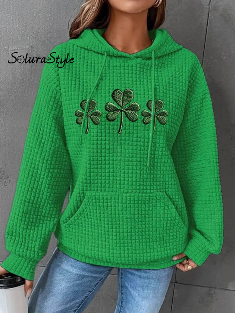 Women’s St.patrick’s Day Art Printed Casual Sweatshirt Green / S