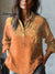 Women’s Vintage Art Print Casual Cotton And Linen Shirt Multicolor / S
