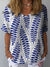 Women’s Vintage Art Print Casual Cotton And Linen Shirt Multicolor / S