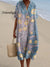 Women’s Vintage Art Print Flowy Casual Dress Multicolor / S