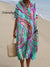 Women’s Vintage Art Print Flowy Casual Dress Multicolor / S