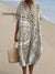 Women’s Vintage Art Print Flowy Casual Dress Multicolor / S