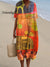Women’s Vintage Art Print Flowy Dress Multicolor / S