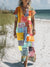 Women’s Vintage Art Print Pocket Cotton Dress Multicolor / S