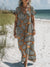 Women’s Vintage Art Print Pocket Cotton Dress Multicolor / S