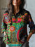 Women’s Vintage Dandelion Art Print Casual Cotton And Linen Shirt Multicolor / S