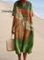 Women’s Vintage Dragonfly Art Print Flowy Dress Multicolor / S