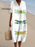 Women’s Vintage Dragonfly Art Print Flowy Dress Multicolor / S