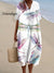 Women’s Vintage Dragonfly Art Print Flowy Dress Multicolor / S