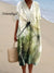 Women’s Vintage Dragonfly Art Print Flowy Dress Multicolor / S