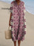Women’s Vintage Ethnic Pattern Art Print Flowy Cotton Dress Multicolor / S